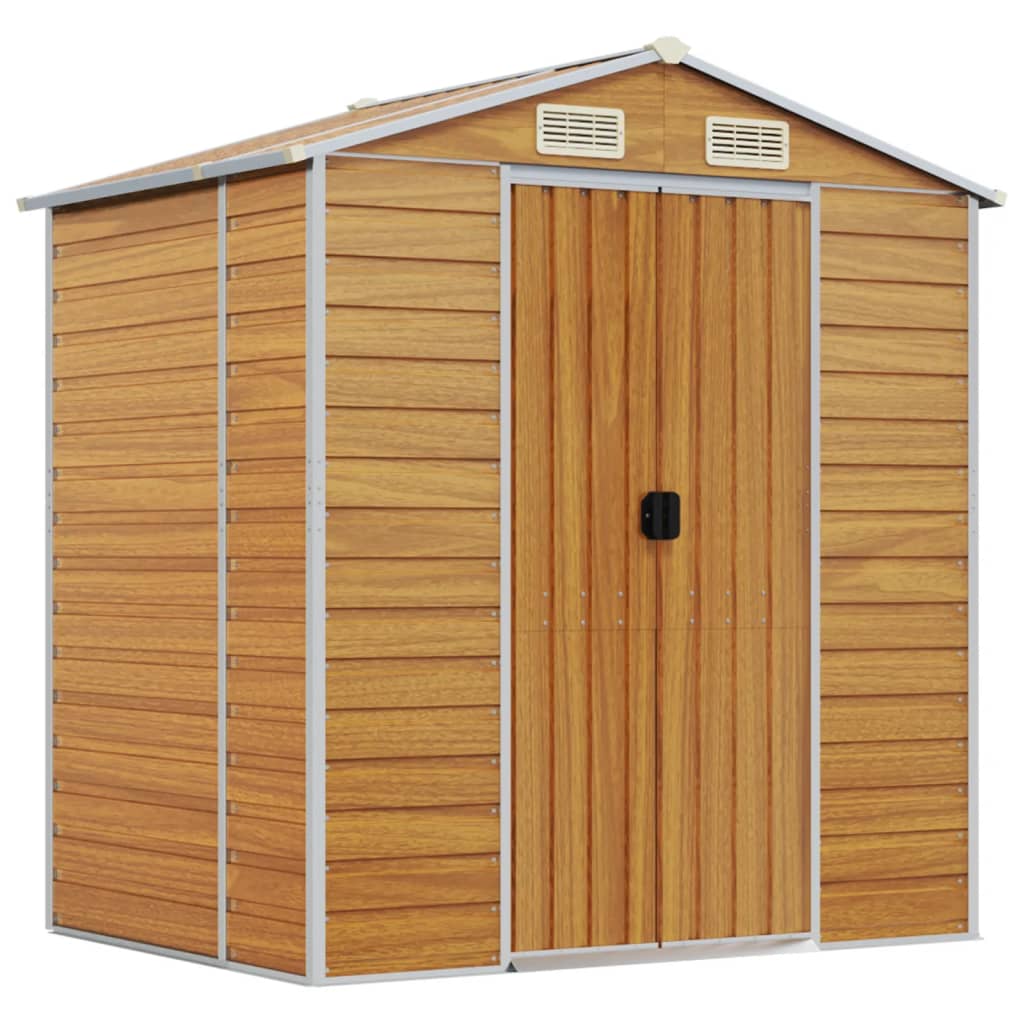 Capanno Giardino Marrone Chiaro 191x130x198cm Acciaio Zincato - Image 4