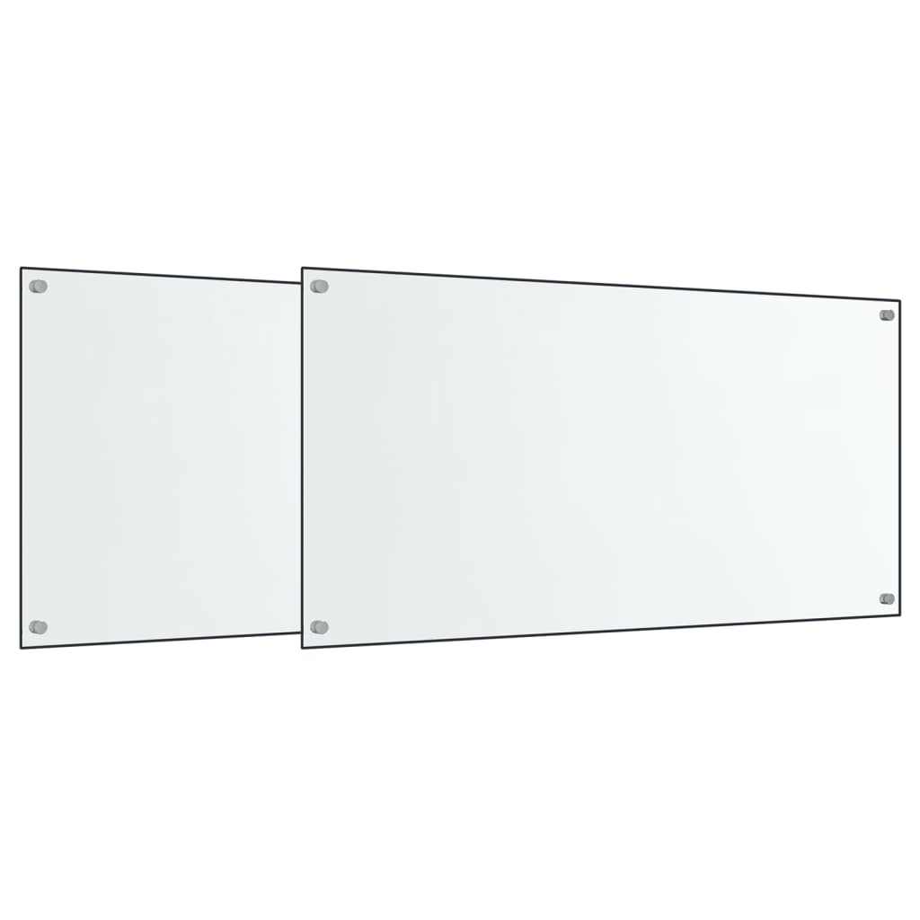Paraschizzi Per Cucina 2 Pz Trasparente 80x60cm Vetro Temperato - Image 5