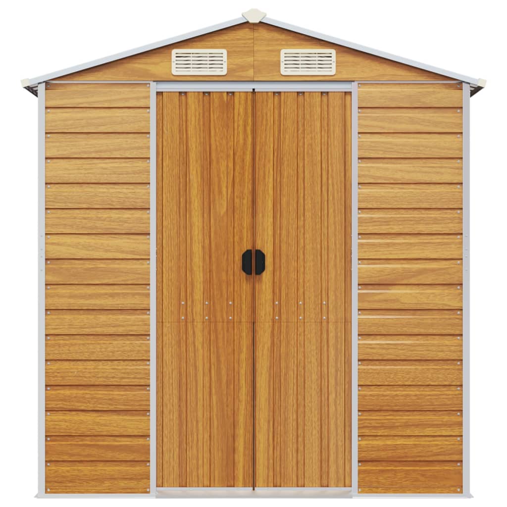 Capanno Giardino Marrone Chiaro 191x130x198cm Acciaio Zincato - Image 3