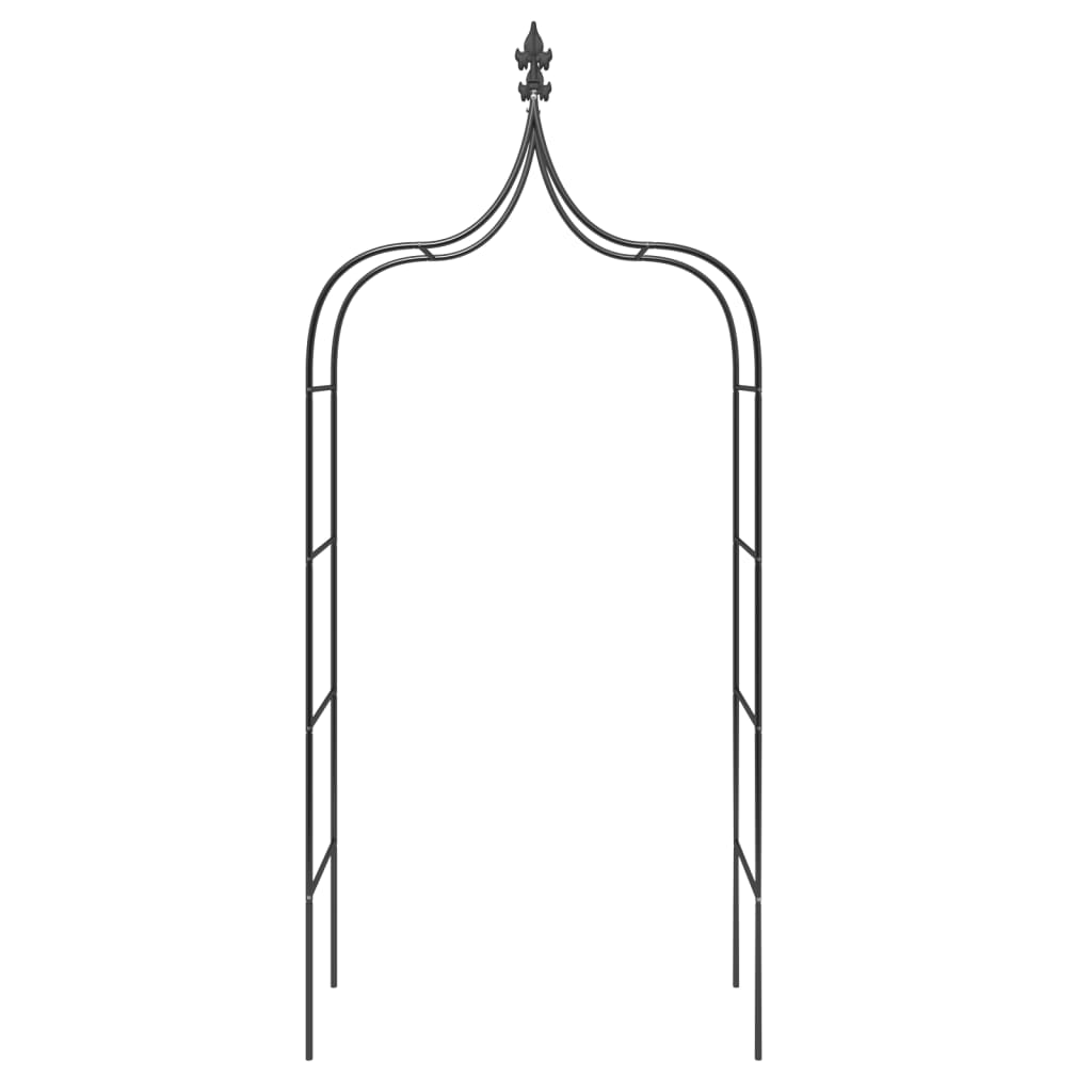 Archi Da Giardino 2 Pz Neri 120x38x260 Cm Acciaio