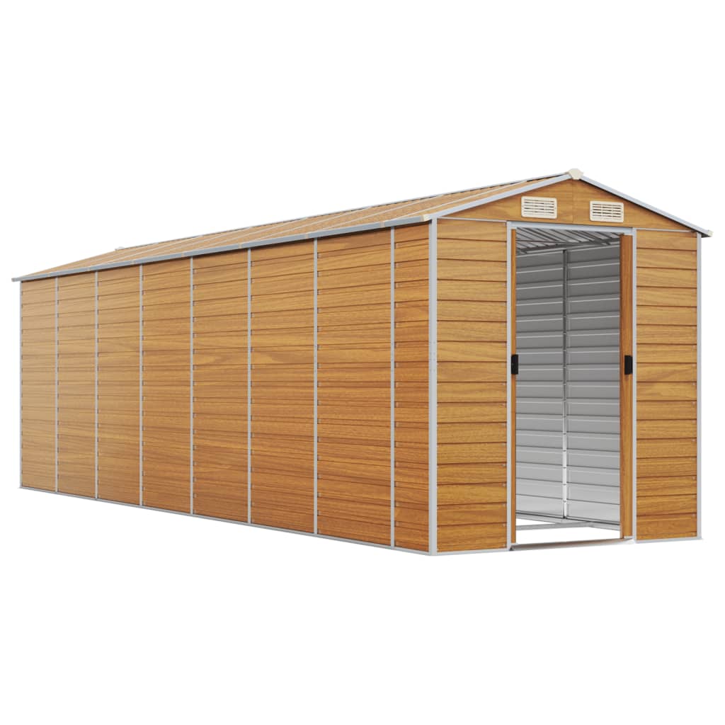 Capanno Giardino Marrone Chiaro 191x640x198cm Acciaio Zincato - Image 4