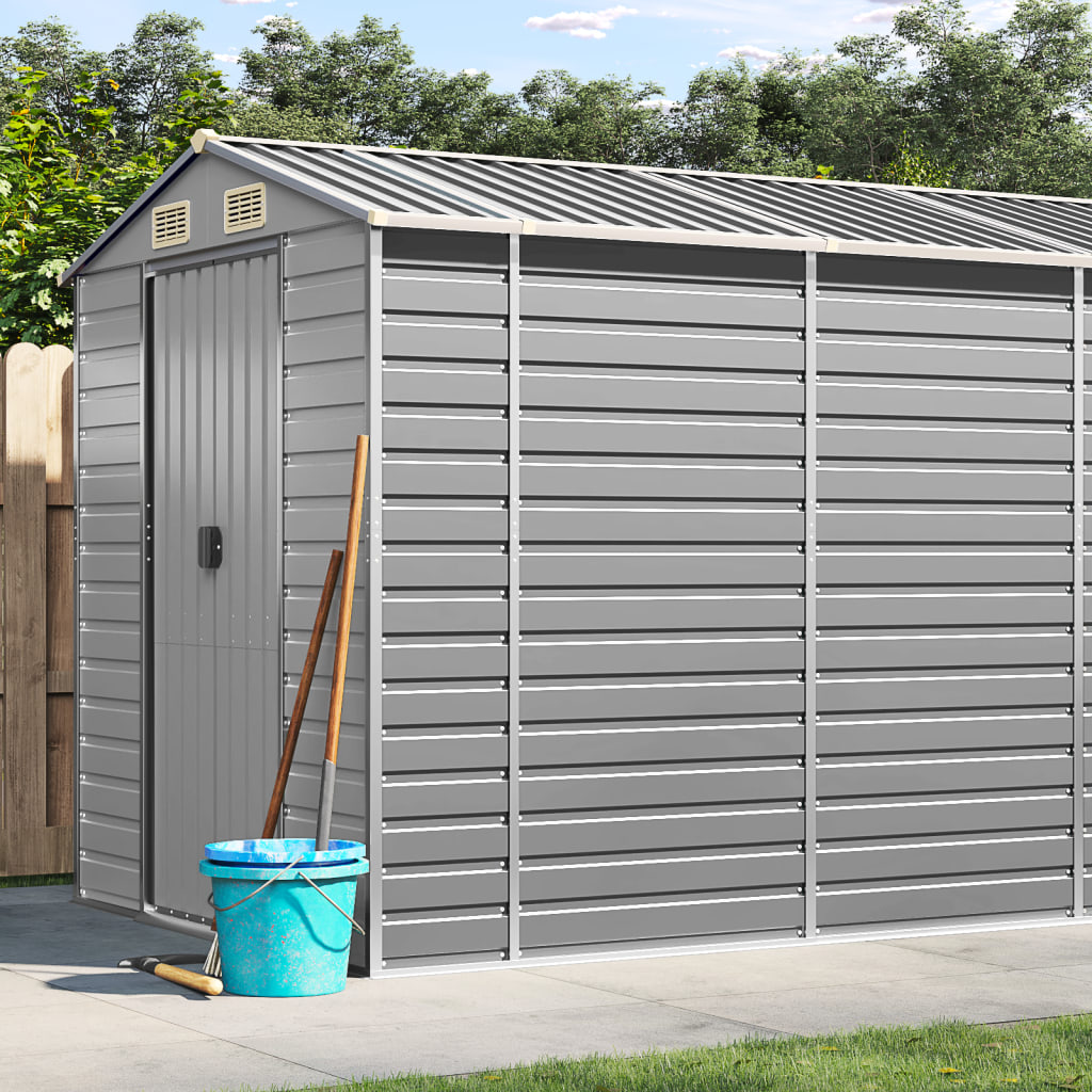 Casetta Da Giardino Grigio Chiaro 191x810x198 Cm In Acciaio Zincato - Image 5