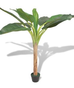 Albero Banana Artificiale Con Vaso 150 Cm Verde