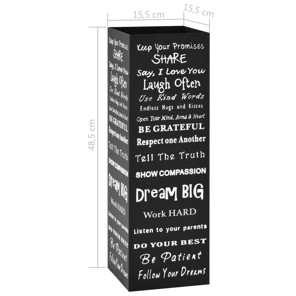 Porta Ombrelli Con Scritte In Acciaio Nero - Image 6