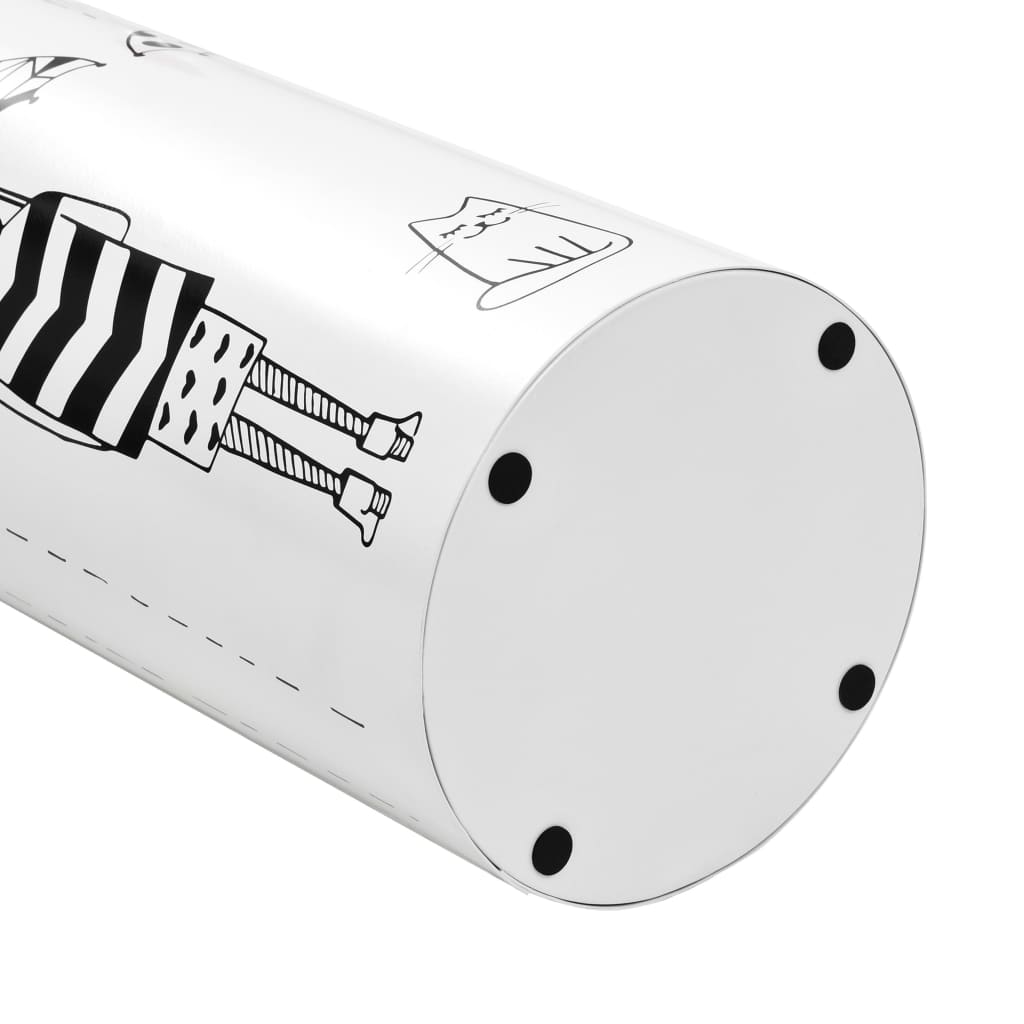 Porta Ombrelli Con Disegni Di Ragazze In Acciaio Bianco - Image 2