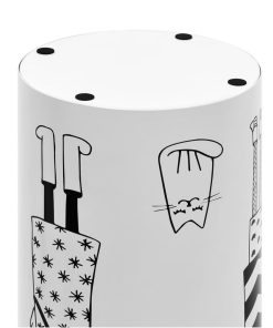 Porta Ombrelli Con Disegni Di Ragazze In Acciaio Bianco