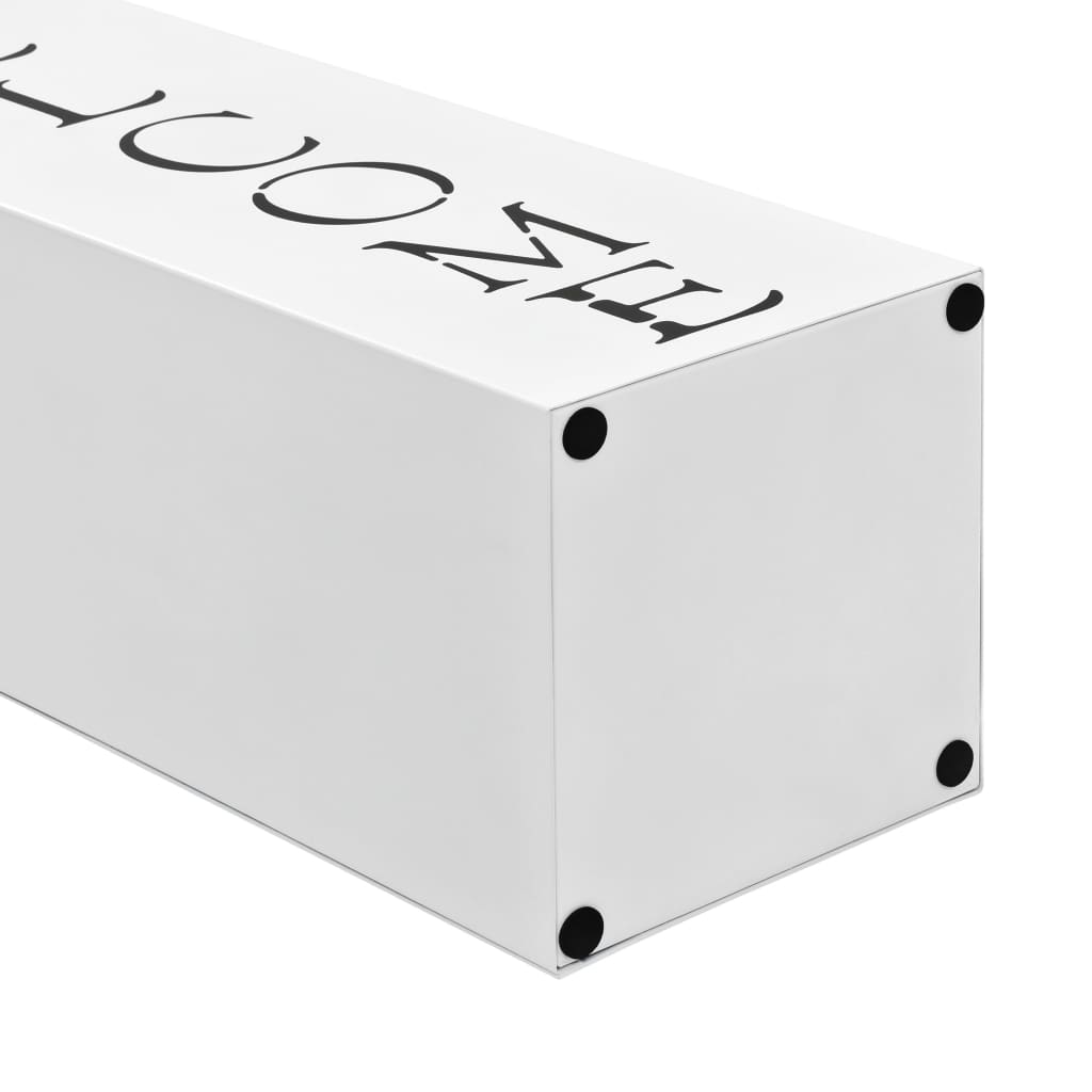 Porta Ombrelli Welcome In Acciaio Bianco