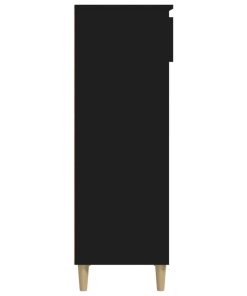 Scarpiera Nera 40x36x105 Cm In Legno Multistrato