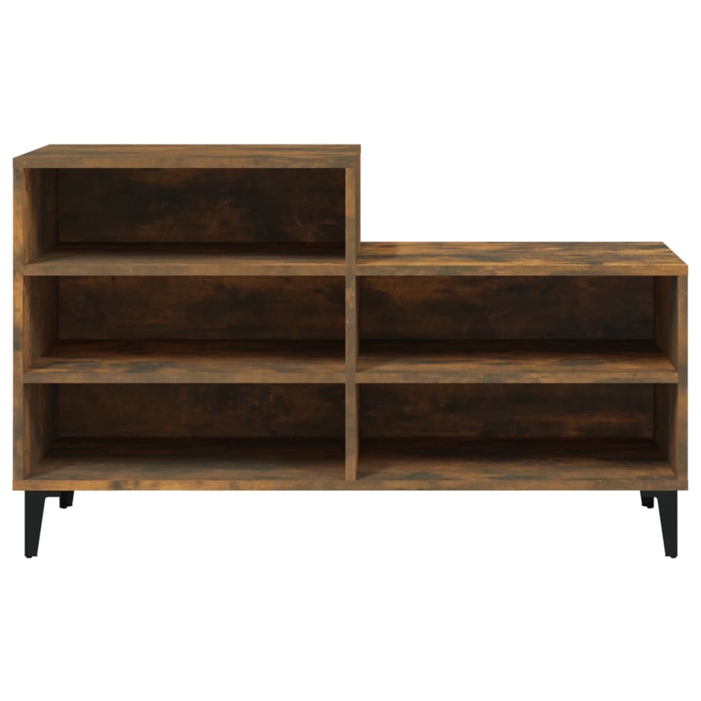 Scarpiera Rovere Fumo 102x36x60 Cm In Legno Multistrato - Image 6