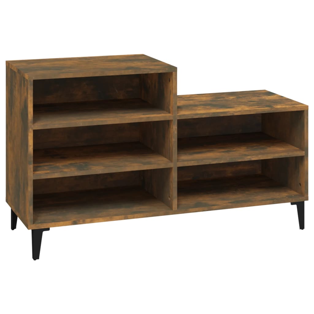 Scarpiera Rovere Fumo 102x36x60 Cm In Legno Multistrato - Image 5