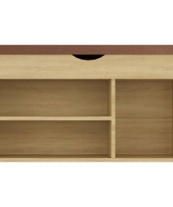 Panca Porta Scarpe Cuscino Rovere Sonoma 80x30x47cm Multistrato