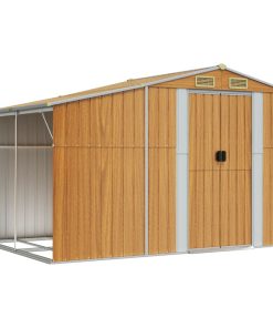 Capanno Giardino Marrone Chiaro 277x192,5x179cm Acciaio Zincato
