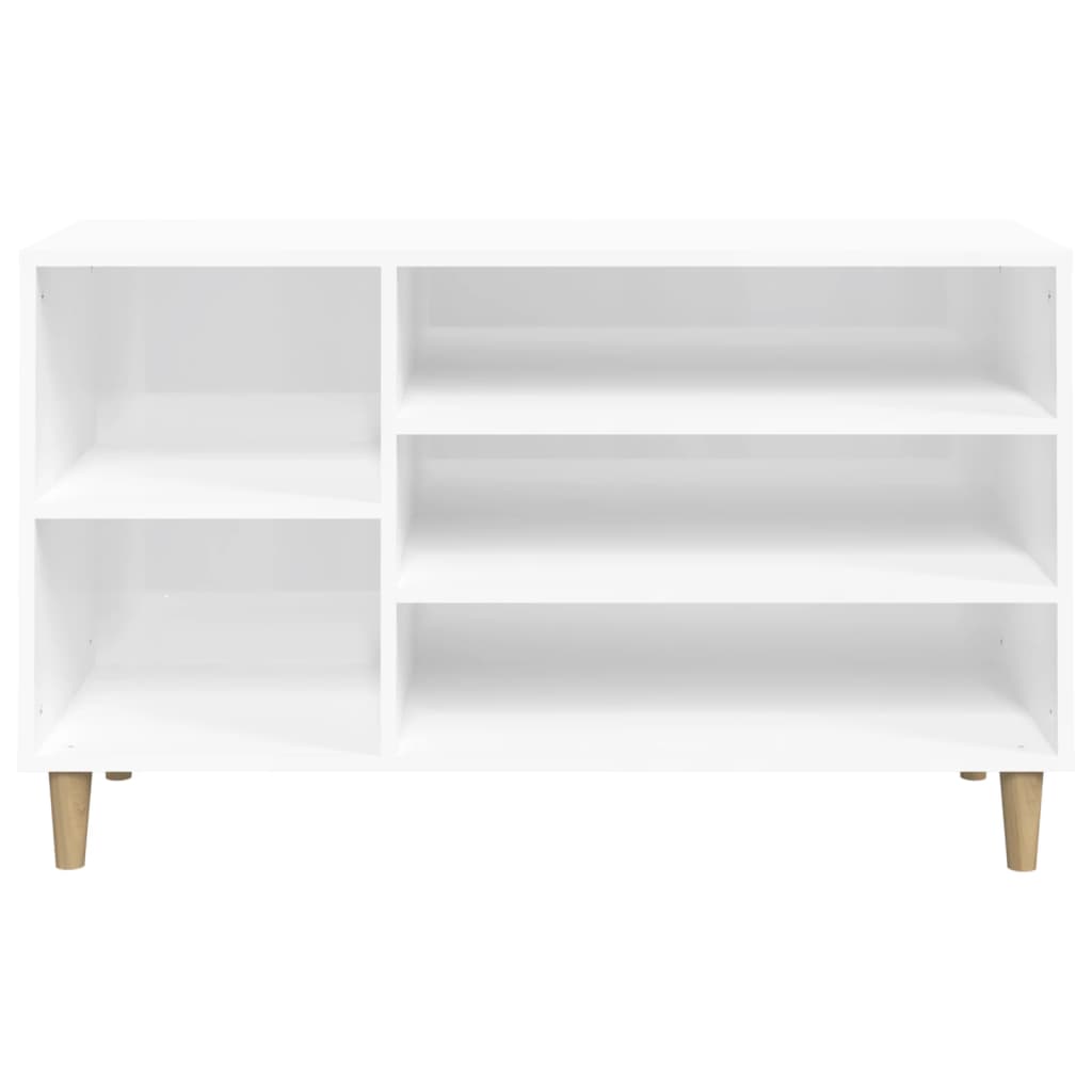 Scarpiera Bianco Lucido 102x36x60 Cm In Legno Multistrato - Image 3