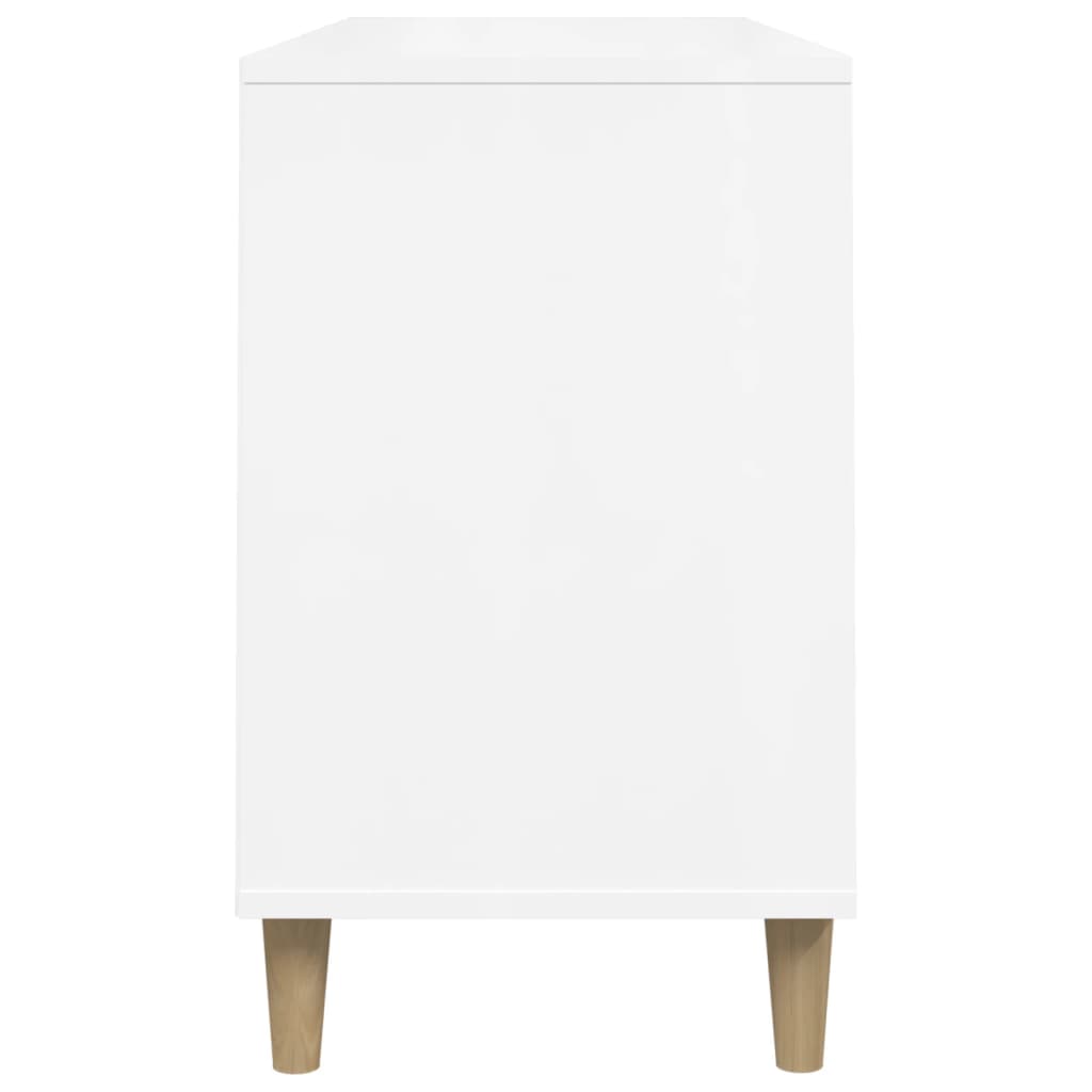 Scarpiera Bianco Lucido 102x36x60 Cm In Legno Multistrato - Image 6