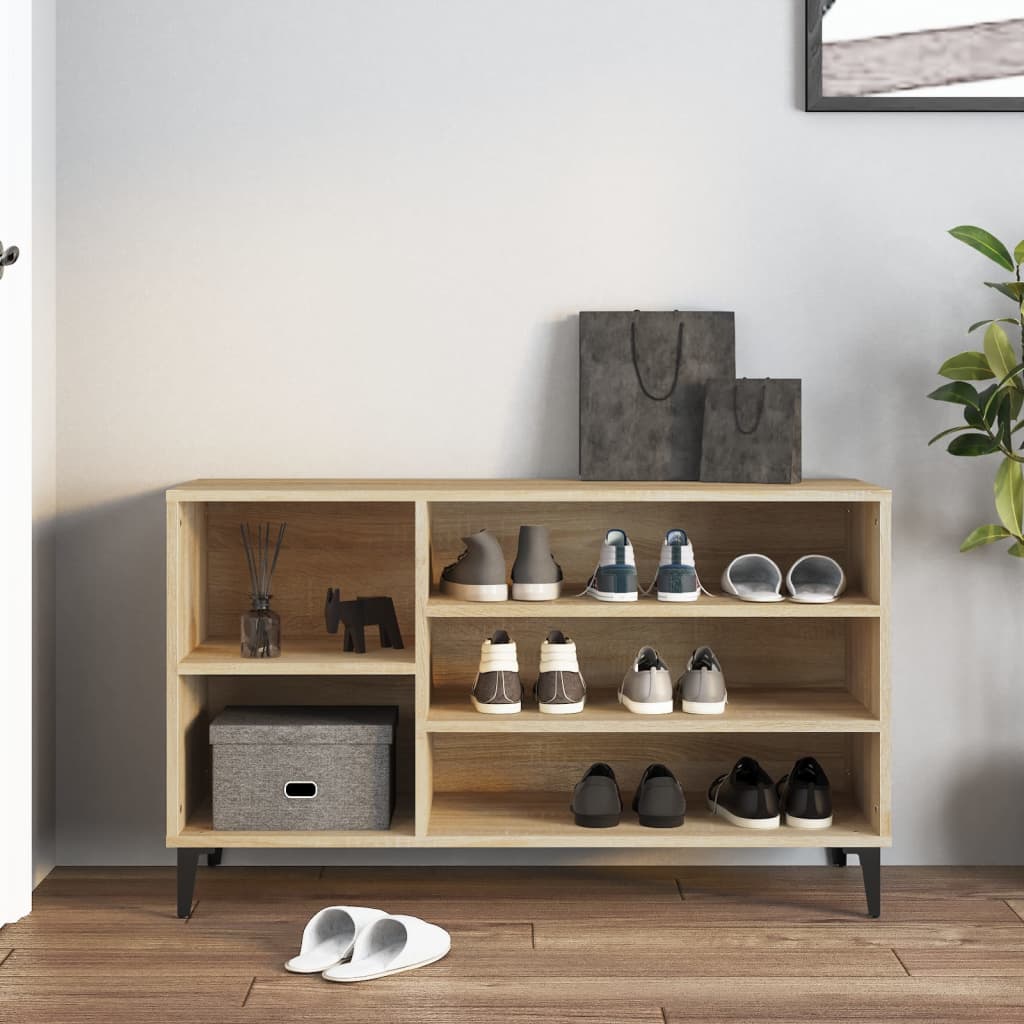 Scarpiera Rovere Sonoma 102x36x60 Cm In Legno Multistrato