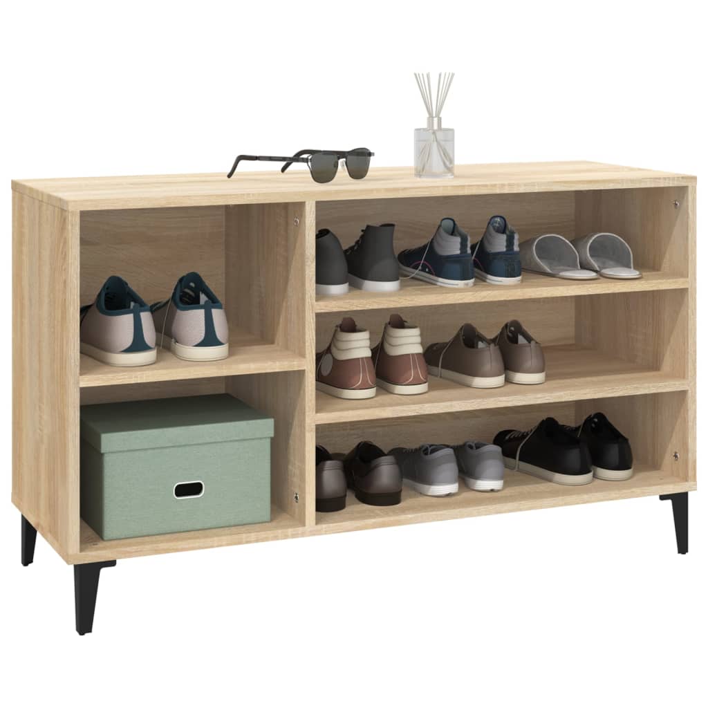 Scarpiera Rovere Sonoma 102x36x60 Cm In Legno Multistrato - Image 2