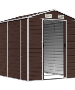 Casetta Da Giardino Marrone 191x215x198 Cm In Acciaio Zincato