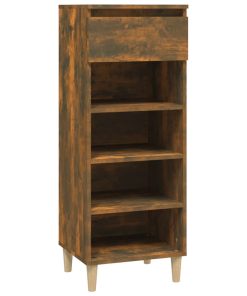 Scarpiera Rovere Fumo 40x36x105 Cm In Legno Multistrato