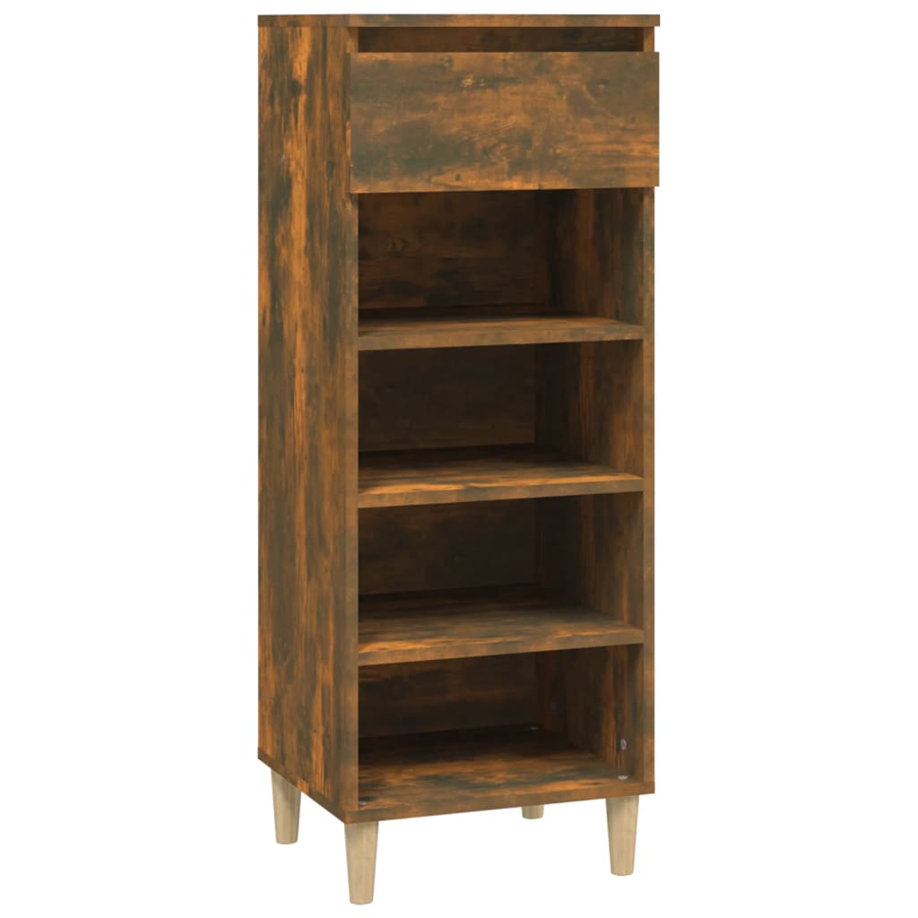 Scarpiera Rovere Fumo 40x36x105 Cm In Legno Multistrato
