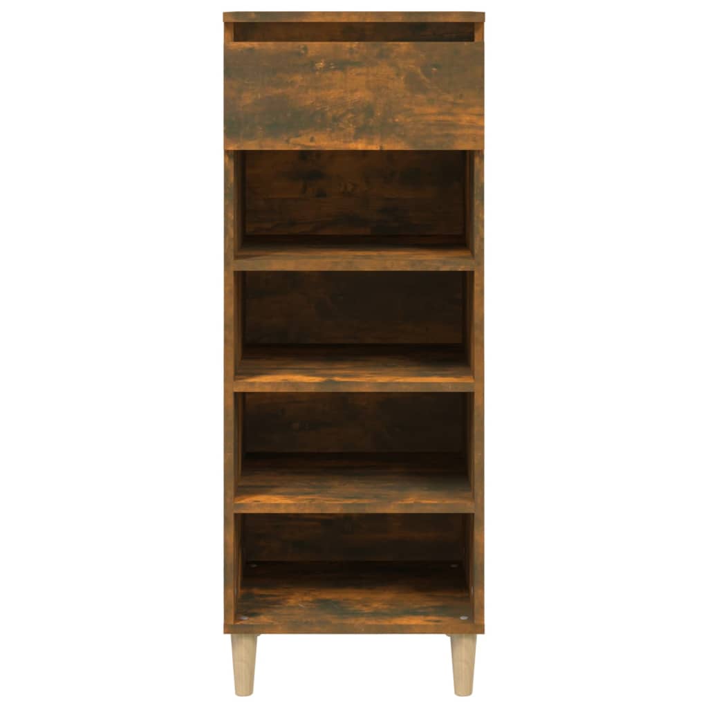 Scarpiera Rovere Fumo 40x36x105 Cm In Legno Multistrato - Image 3