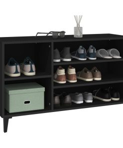 Scarpiera Nera 102x36x60 Cm In Legno Multistrato