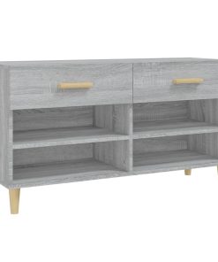 Scarpiera Grigio Sonoma 102x35x55 Cm In Legno Multistrato