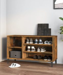 Scarpiera Rovere Fumo 102x36x60 Cm In Legno Multistrato
