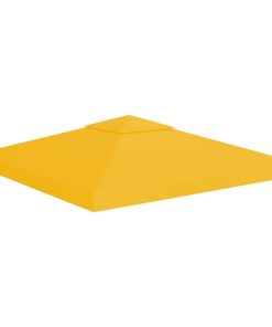 Copertura Superiore Per Gazebo A 2 Strati 310 G/m² 3x3 M Gialla