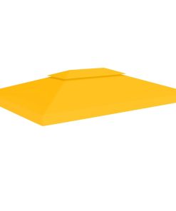 Copertura Superiore Per Gazebo A 2 Strati 310 G/m² 4x3 M Gialla