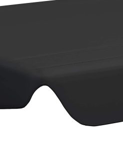 Baldacchino Per Dondolo Giardino Nero 150/130x105/70 cm