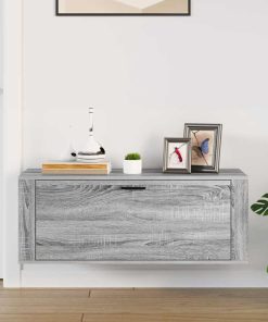 Scarpiera A Muro Grigio Sonoma 100x35x38cm In Legno Multistrato