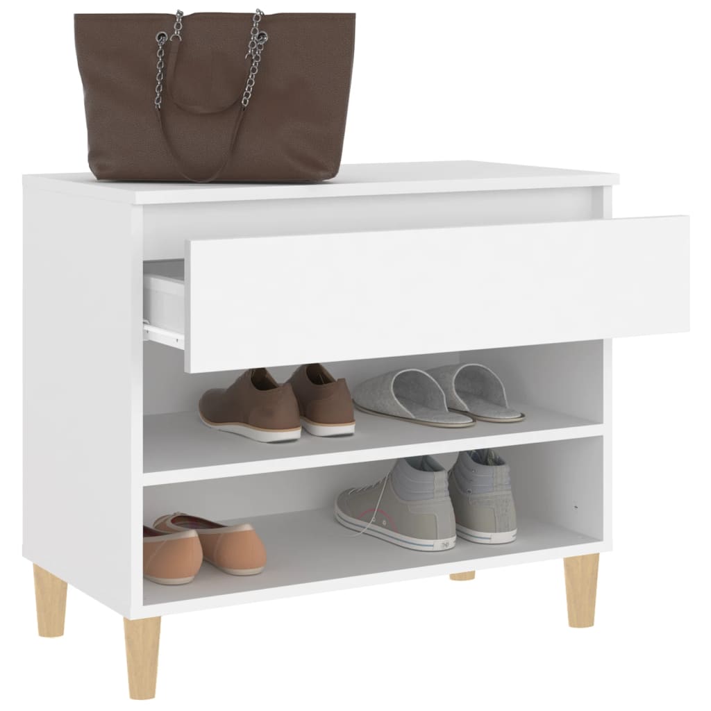 Scarpiera Bianca 70x36x60 Cm In Legno Multistrato - Image 6