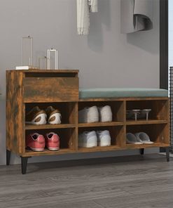 Scarpiera Rovere Fumo 102x36x60 Cm In Legno Multistrato