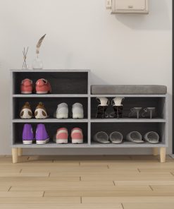 Scarpiera Grigio Sonoma 102x36x60 Cm In Legno Multistrato
