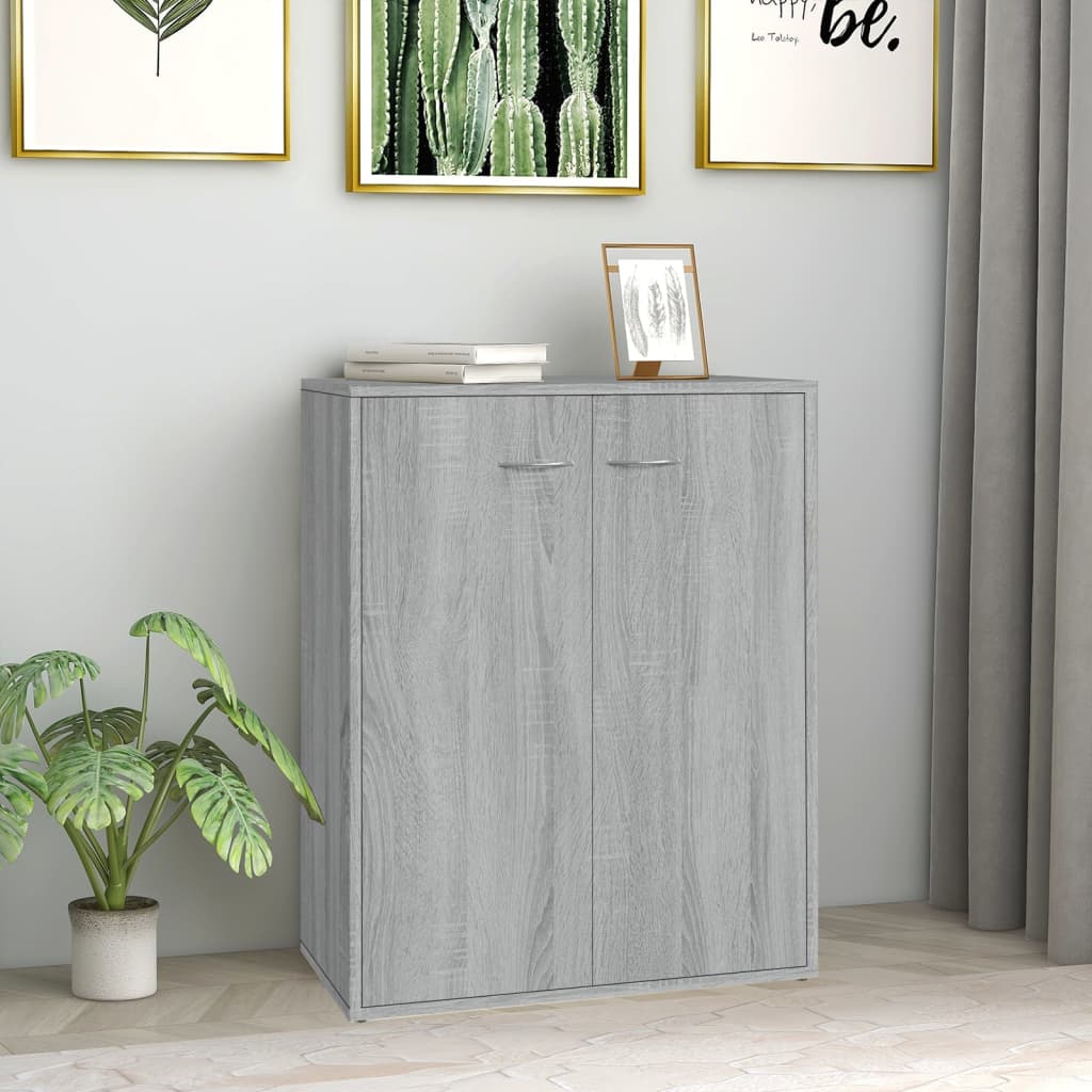 Credenza Grigio Sonoma 60x30x75 Cm In Legno Multistrato