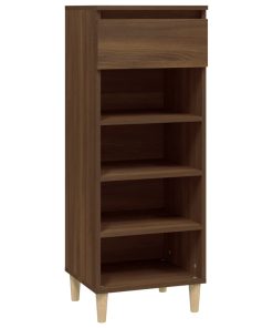 Scarpiera Rovere Marrone 40x36x105 Cm In Legno Multistrato