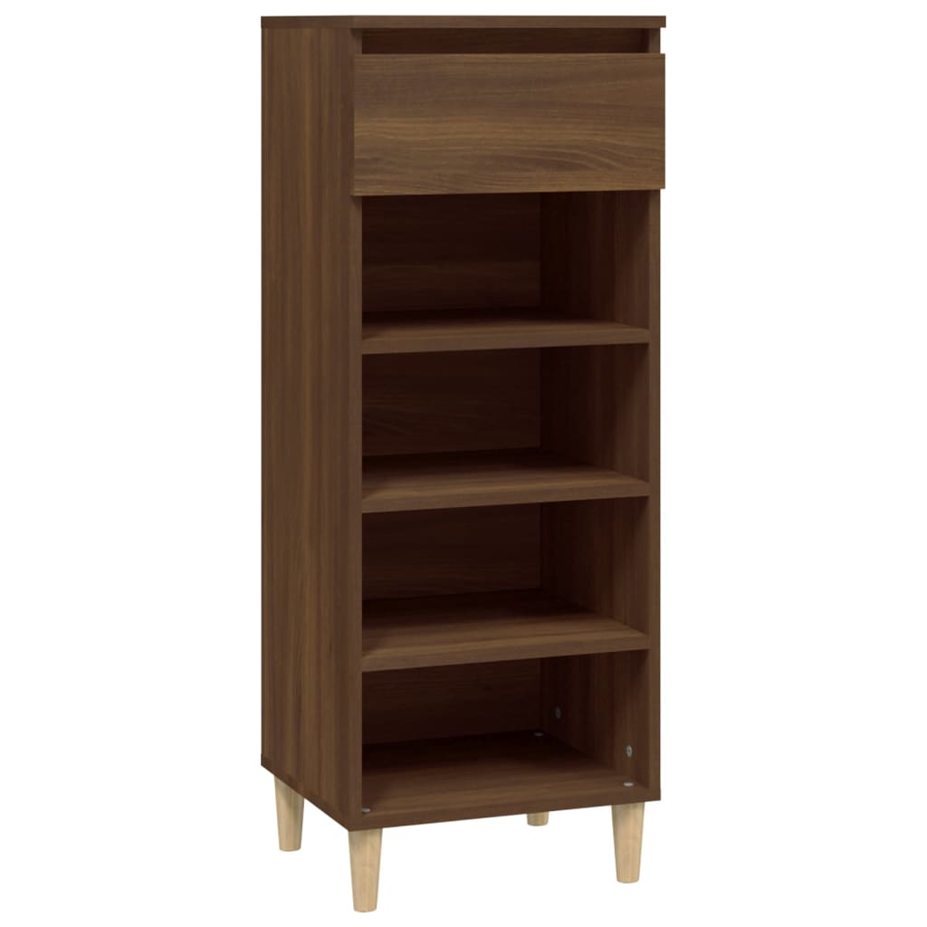 Scarpiera Rovere Marrone 40x36x105 Cm In Legno Multistrato