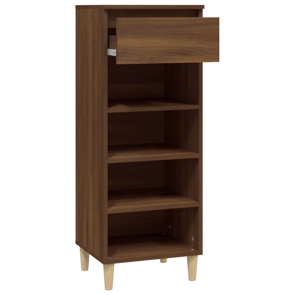 Scarpiera Rovere Marrone 40x36x105 Cm In Legno Multistrato - Image 3