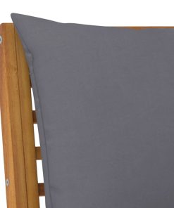 Divano Angolare Modulare Cuscini Grigio Scuro Massello Acacia