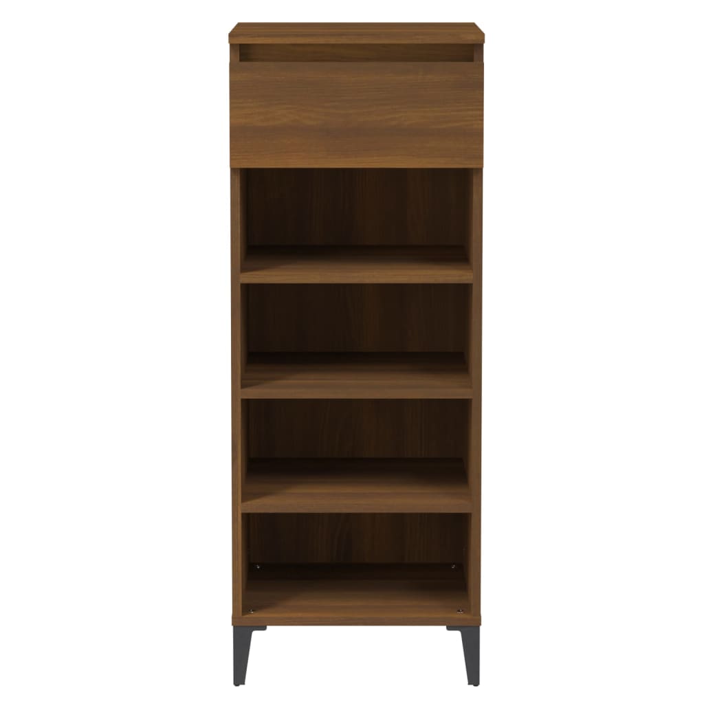 Scarpiera Rovere Marrone 40x36x105 Cm In Legno Multistrato - Image 2