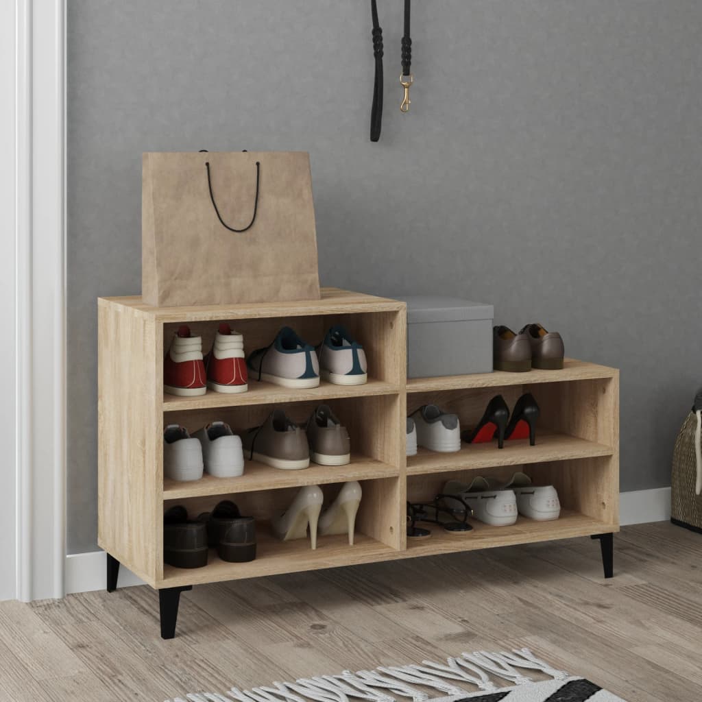 Scarpiera Rovere Sonoma 102x36x60 Cm In Legno Multistrato