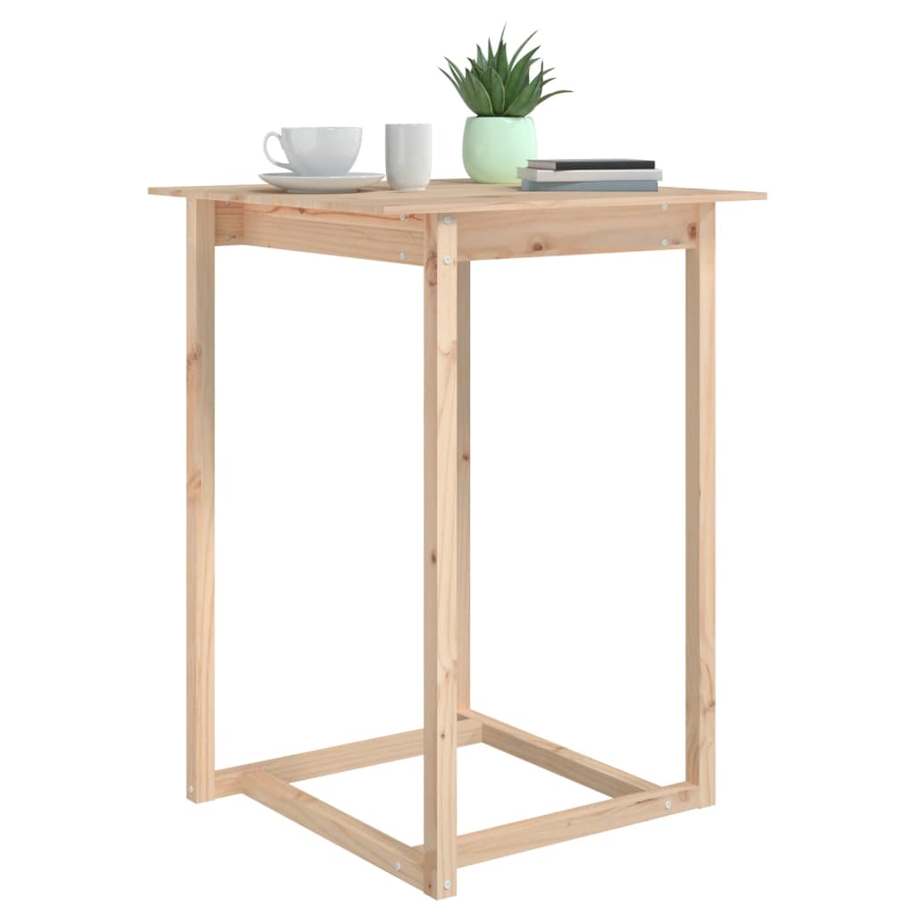 Tavolo Da Bar 80x80x110 Cm In Legno Massello Di Pino