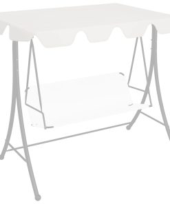 Baldacchino Per Dondolo Giardino Bianco 188/168x145/110 cm