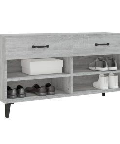Scarpiera Grigio Sonoma 102x35x55 Cm In Legno Multistrato
