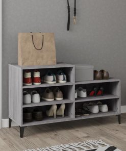 Scarpiera Grigio Sonoma 102x36x60 Cm In Legno Multistrato