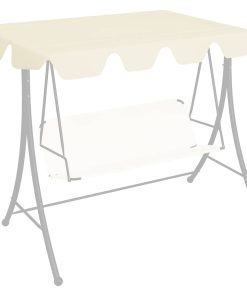 Baldacchino Per Dondolo Giardino Crema 150/130x105/70 cm