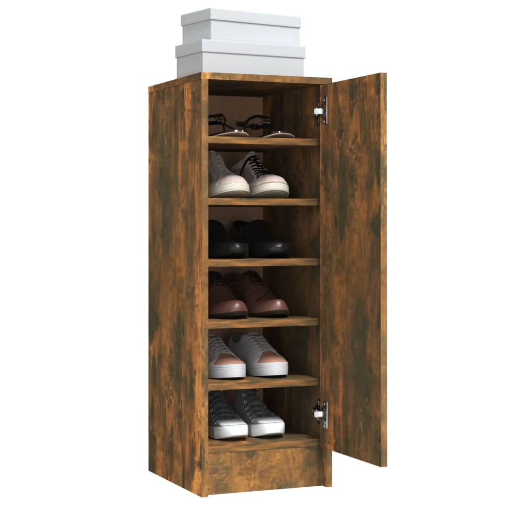Scarpiera Rovere Fumo 32x35x92 Cm In Legno Multistrato - Image 6