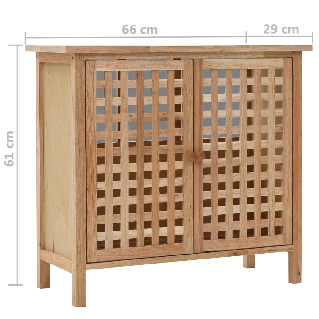 Mobile Sottolavabo In Legno Massello Di Noce 66x29x61 cm