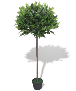 Albero Di Alloro Pianta Artificiale Con Vaso 125 Cm Verde