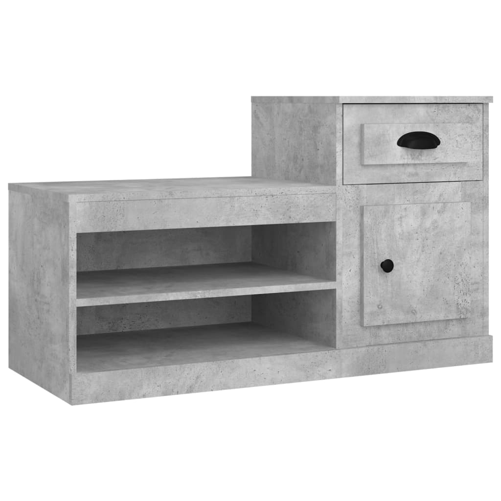 Scarpiera Grigio Cemento 100x42x60 Cm In Legno Multistrato